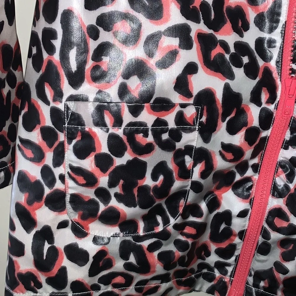 Gymboree Leopard Print Raincoat - Pink and Black